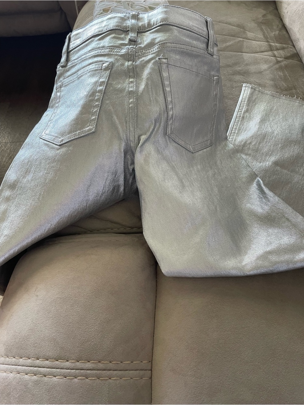 art class Metallic Silver Jeans Back Pocket Detail
